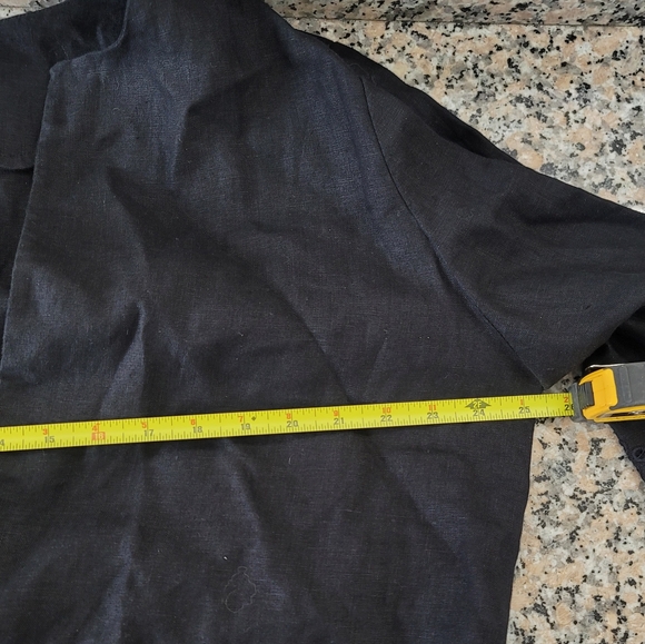 EUC Chico’s Black Linen eyelet hem Jacket Size XL - Picture 9 of 11